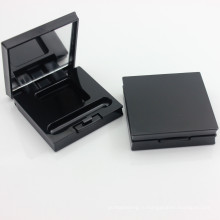 1.6G Новый дизайн черный пластиковый палитра тени для век пустой индивидуальный контейнер с зеркалом для косметической упаковки